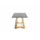 Стол обеденный HALMAR KONAMI черный мрамор/золотой 160/90